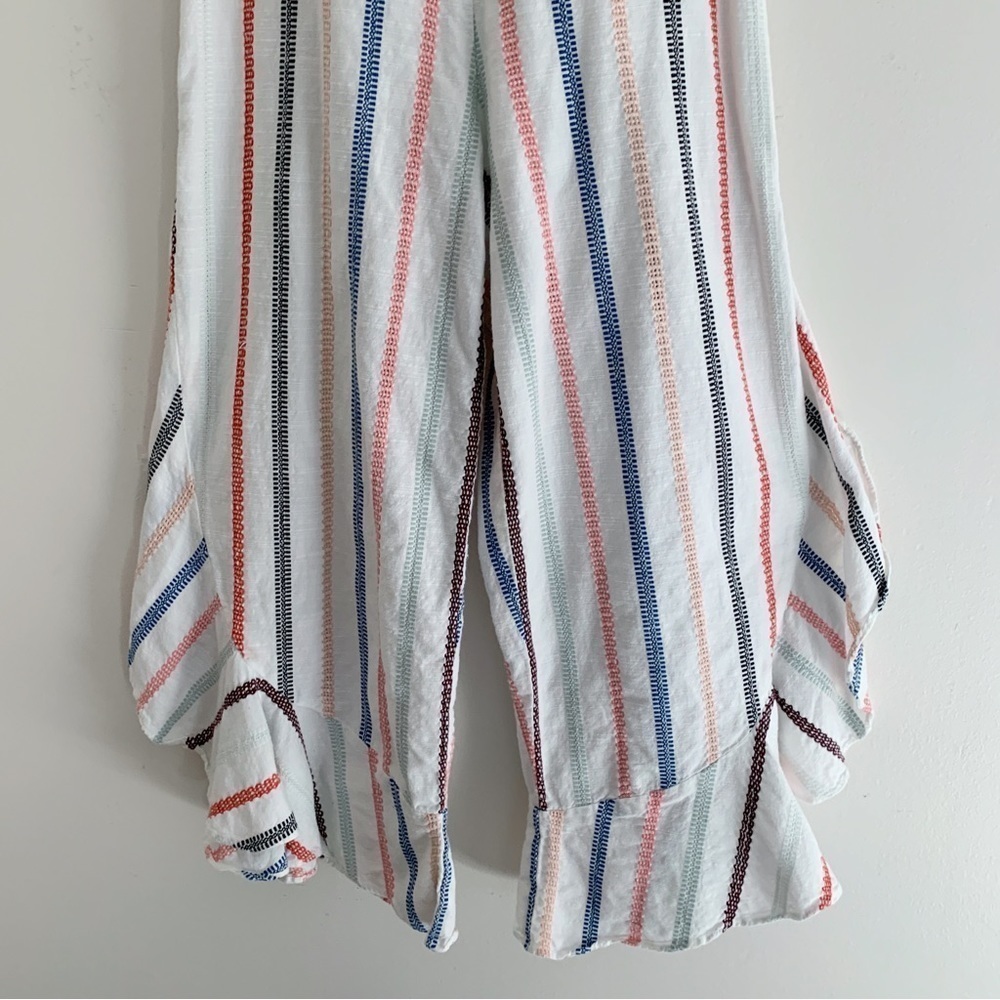 Red Carter Everly Cropped Ruffle Jumpsuit Small Anthropologie - Picture 4 of 10